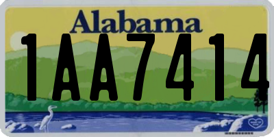 AL license plate 1AA7414