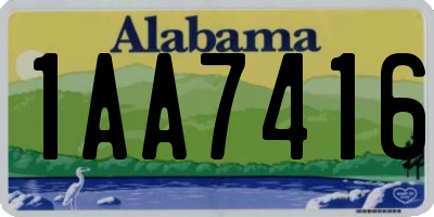 AL license plate 1AA7416