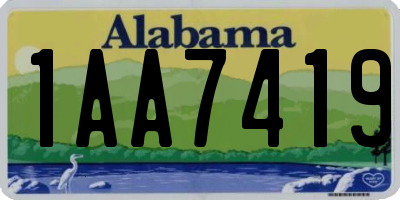 AL license plate 1AA7419