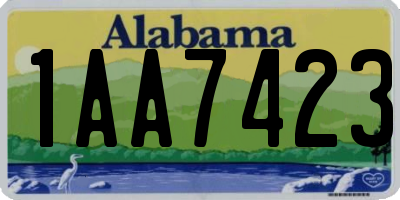 AL license plate 1AA7423