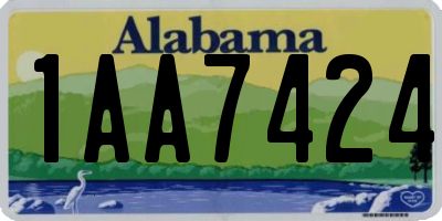 AL license plate 1AA7424