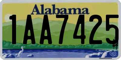 AL license plate 1AA7425