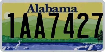 AL license plate 1AA7427