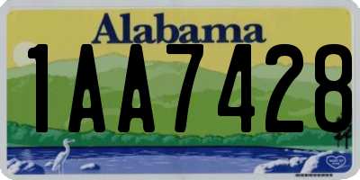 AL license plate 1AA7428