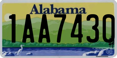 AL license plate 1AA7430