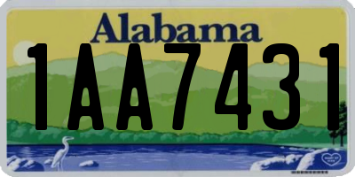AL license plate 1AA7431