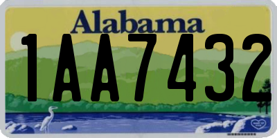 AL license plate 1AA7432