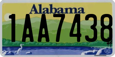AL license plate 1AA7438