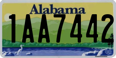 AL license plate 1AA7442