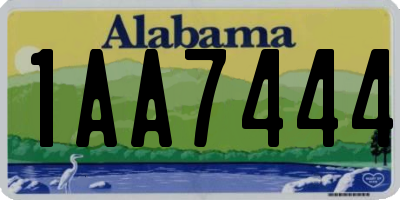 AL license plate 1AA7444