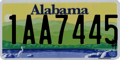 AL license plate 1AA7445