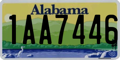 AL license plate 1AA7446