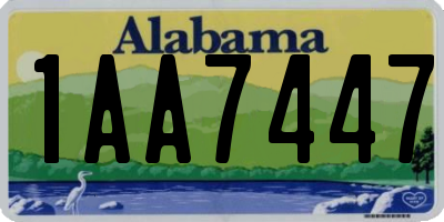 AL license plate 1AA7447