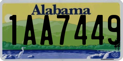 AL license plate 1AA7449