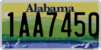 AL license plate 1AA7450