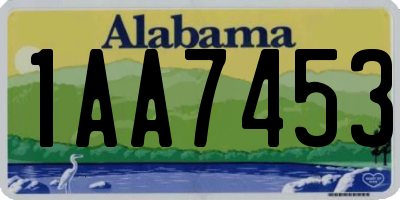 AL license plate 1AA7453