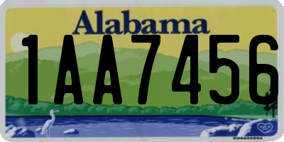 AL license plate 1AA7456