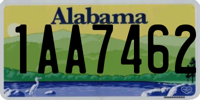 AL license plate 1AA7462