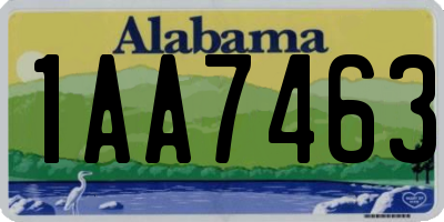 AL license plate 1AA7463