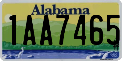 AL license plate 1AA7465