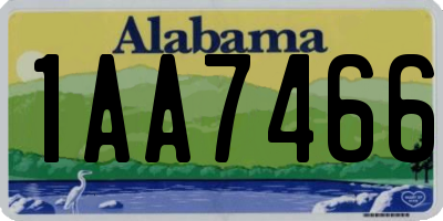 AL license plate 1AA7466