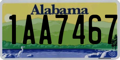 AL license plate 1AA7467