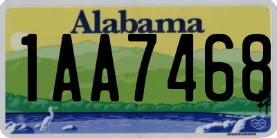 AL license plate 1AA7468