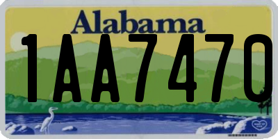 AL license plate 1AA7470