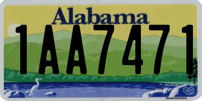 AL license plate 1AA7471