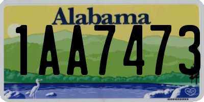 AL license plate 1AA7473