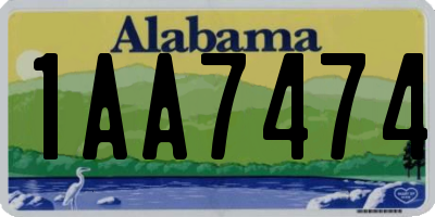 AL license plate 1AA7474