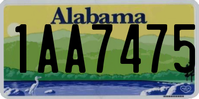 AL license plate 1AA7475