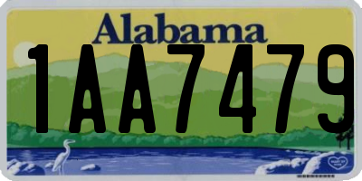 AL license plate 1AA7479