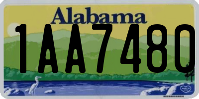 AL license plate 1AA7480