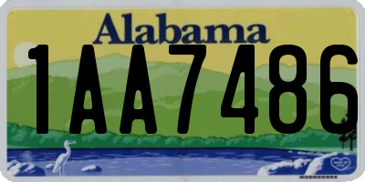 AL license plate 1AA7486