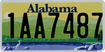 AL license plate 1AA7487