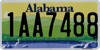 AL license plate 1AA7488