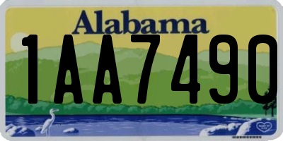 AL license plate 1AA7490