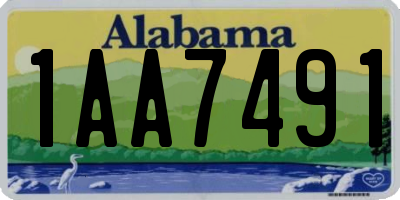 AL license plate 1AA7491