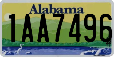 AL license plate 1AA7496