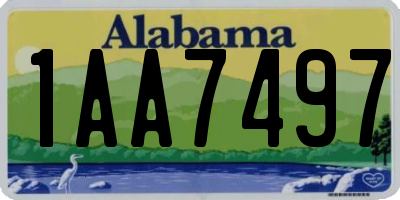 AL license plate 1AA7497