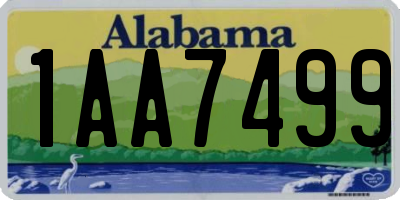 AL license plate 1AA7499