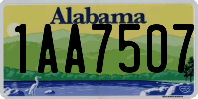 AL license plate 1AA7507