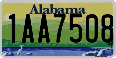 AL license plate 1AA7508