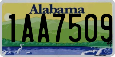 AL license plate 1AA7509