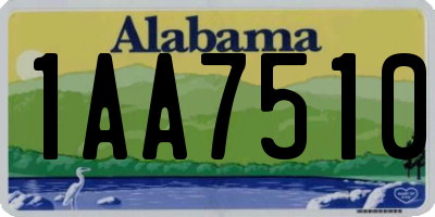 AL license plate 1AA7510