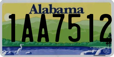 AL license plate 1AA7512