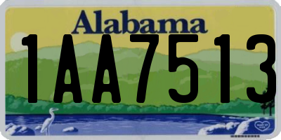 AL license plate 1AA7513