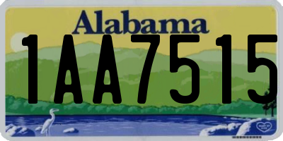 AL license plate 1AA7515