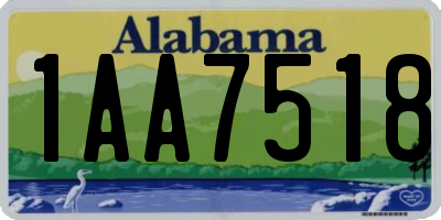 AL license plate 1AA7518